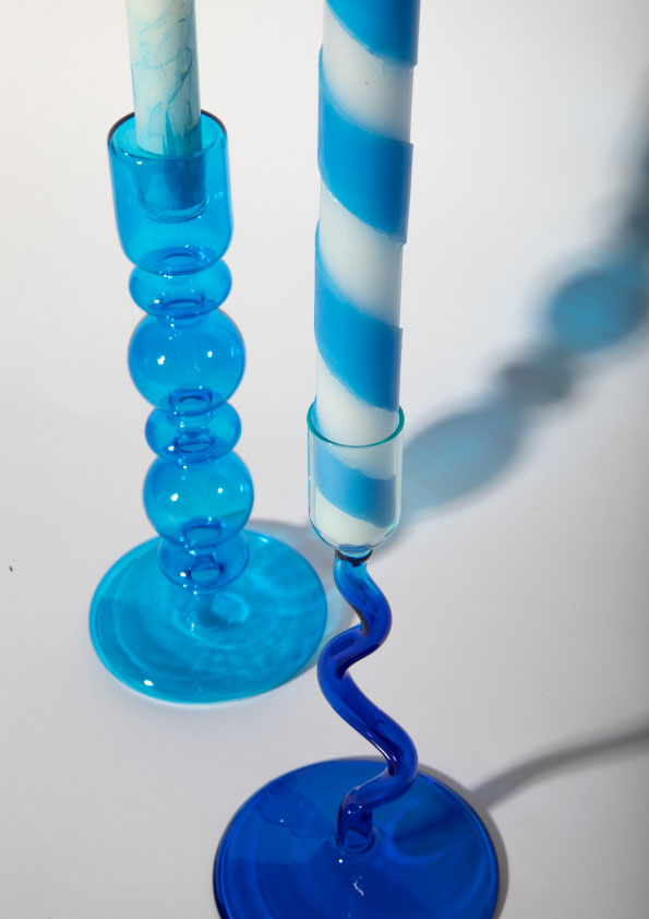 LONDON CANDLE HOLDER - BLUE