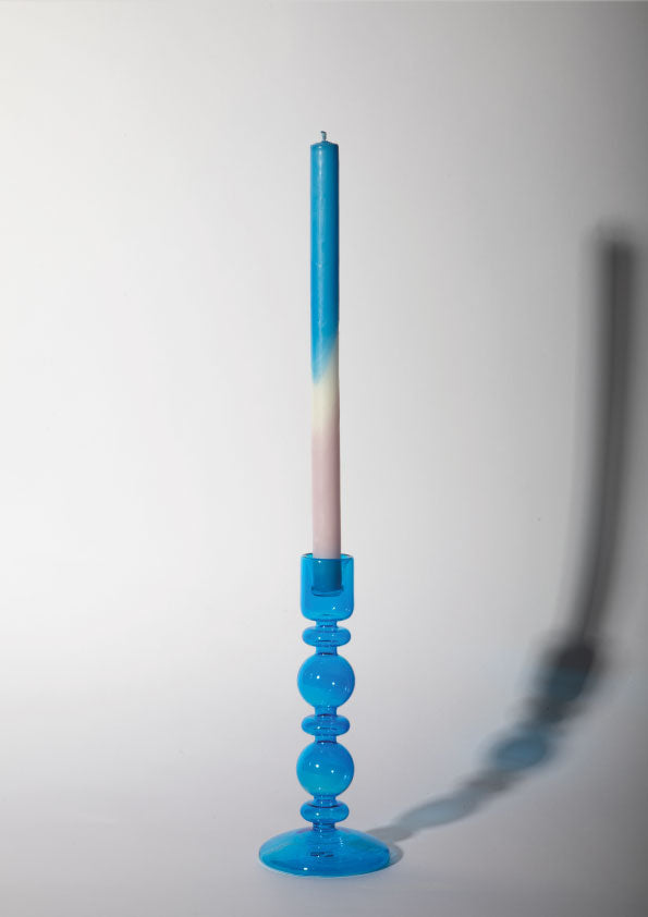LONDON CANDLE HOLDER - BLUE