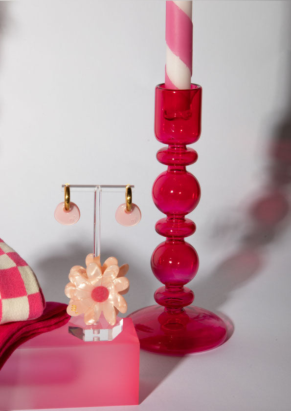 LONDON CANDLE HOLDER - RED