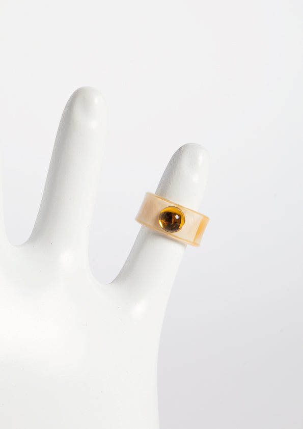 HALF STONE RING - SAND
