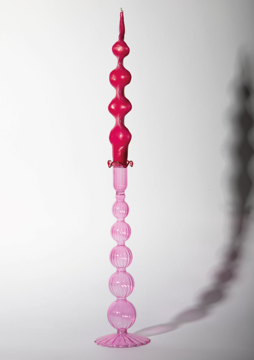NEW YORK CANDLE HOLDER -PINK