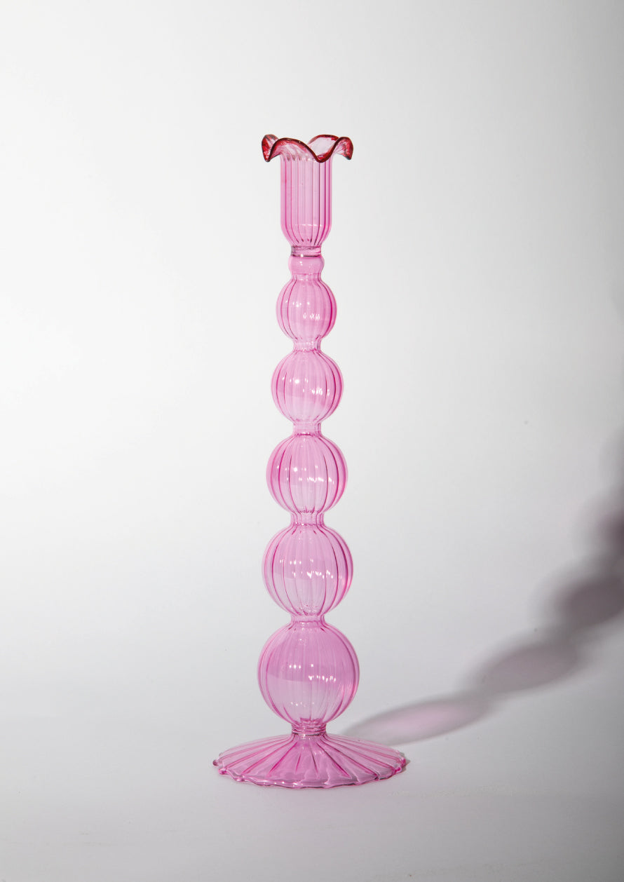 NEW YORK CANDLE HOLDER -PINK