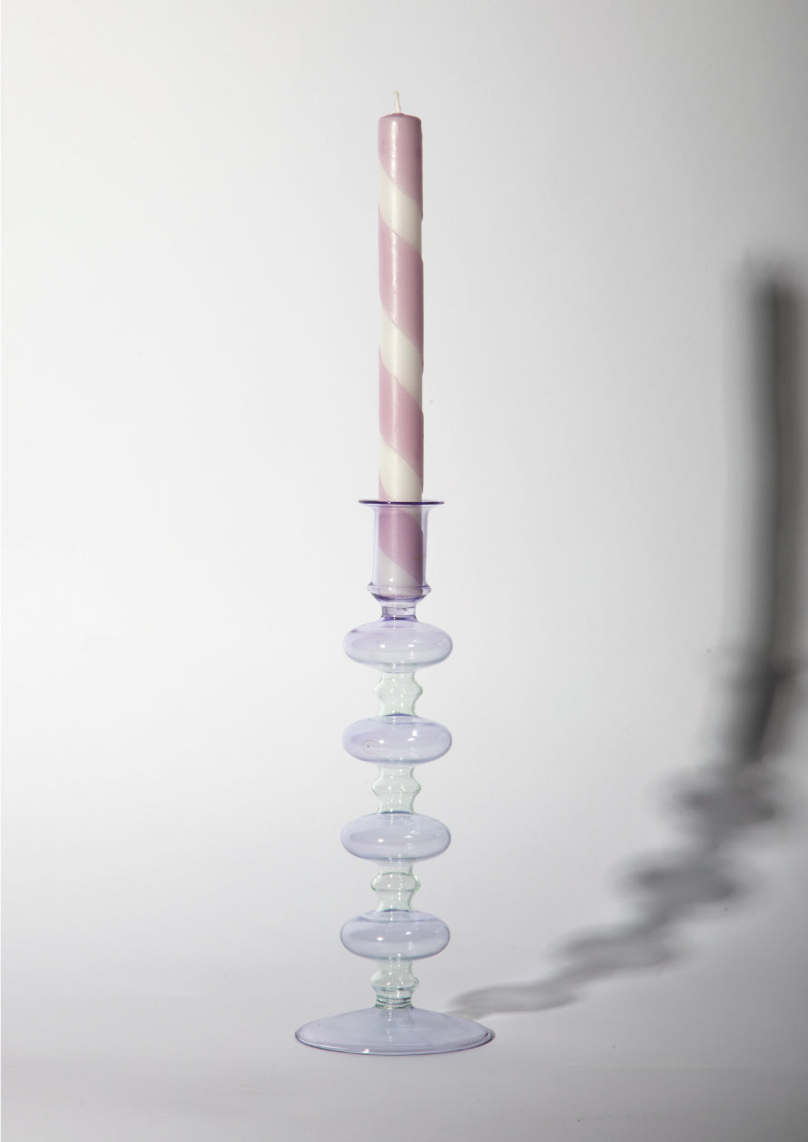 ROMA CANDLE HOLDER - LILAC & GREEN