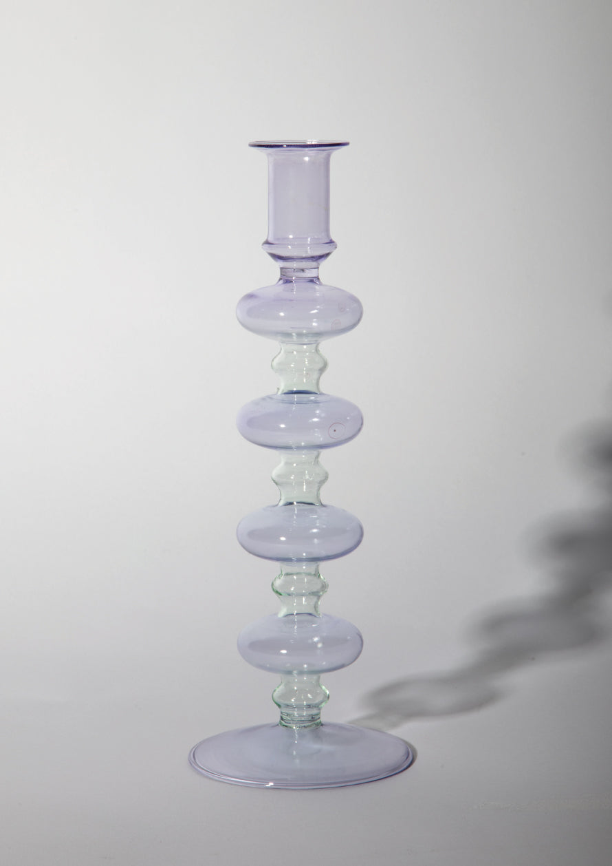 ROMA CANDLE HOLDER - LILAC & GREEN