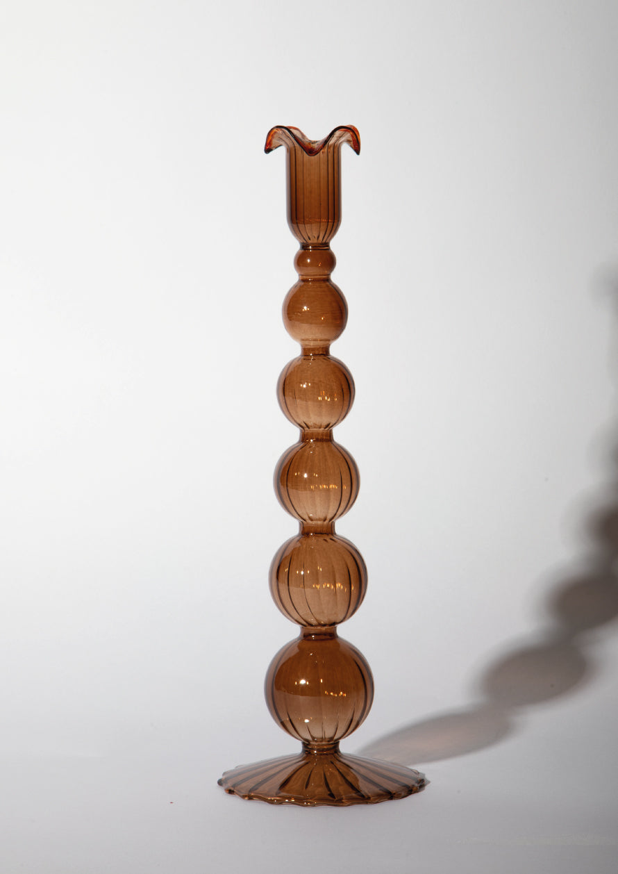 NEW YORK CANDLE HOLDER - BROWN