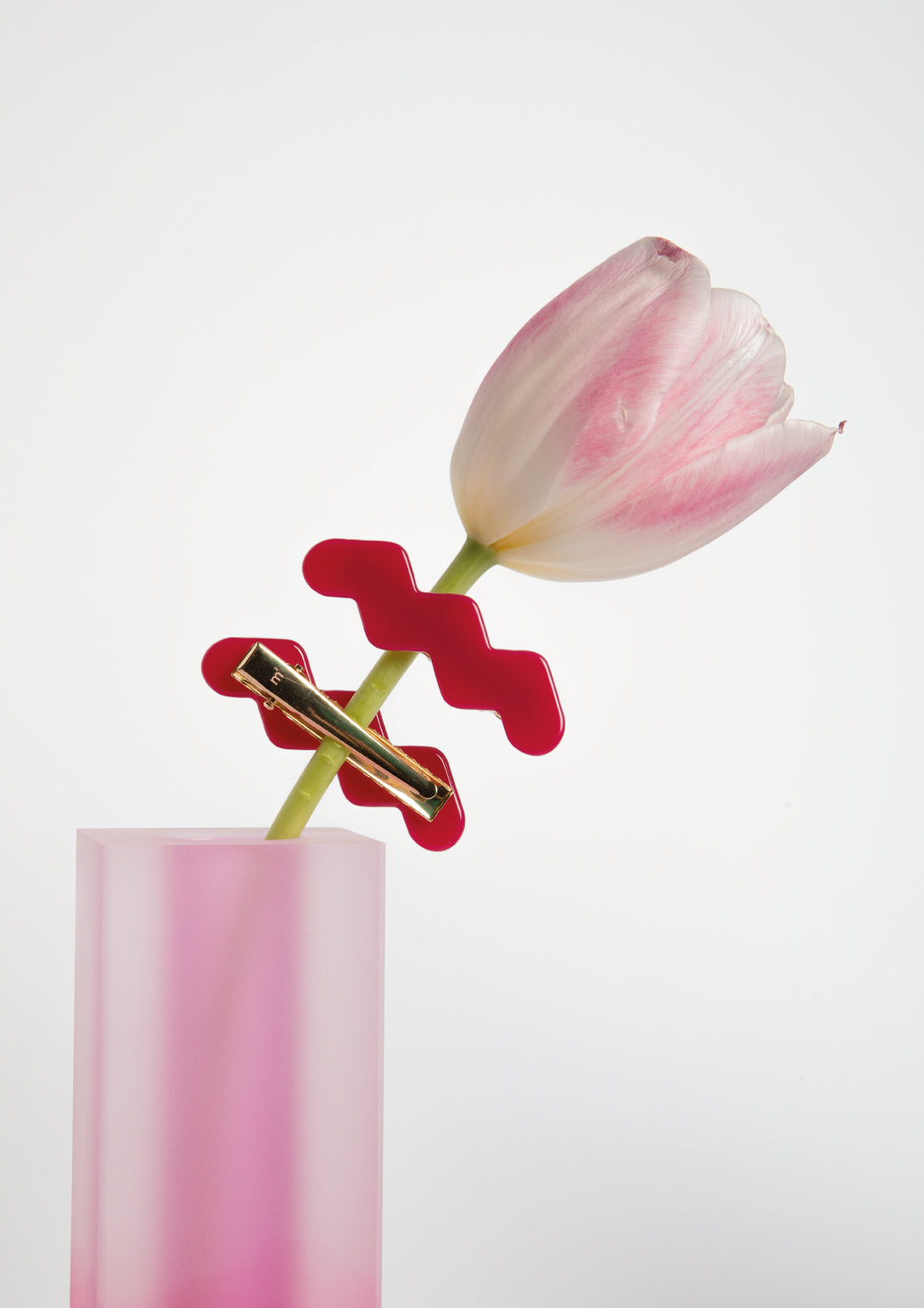 RAY HAIR CLIP - DARK PINK