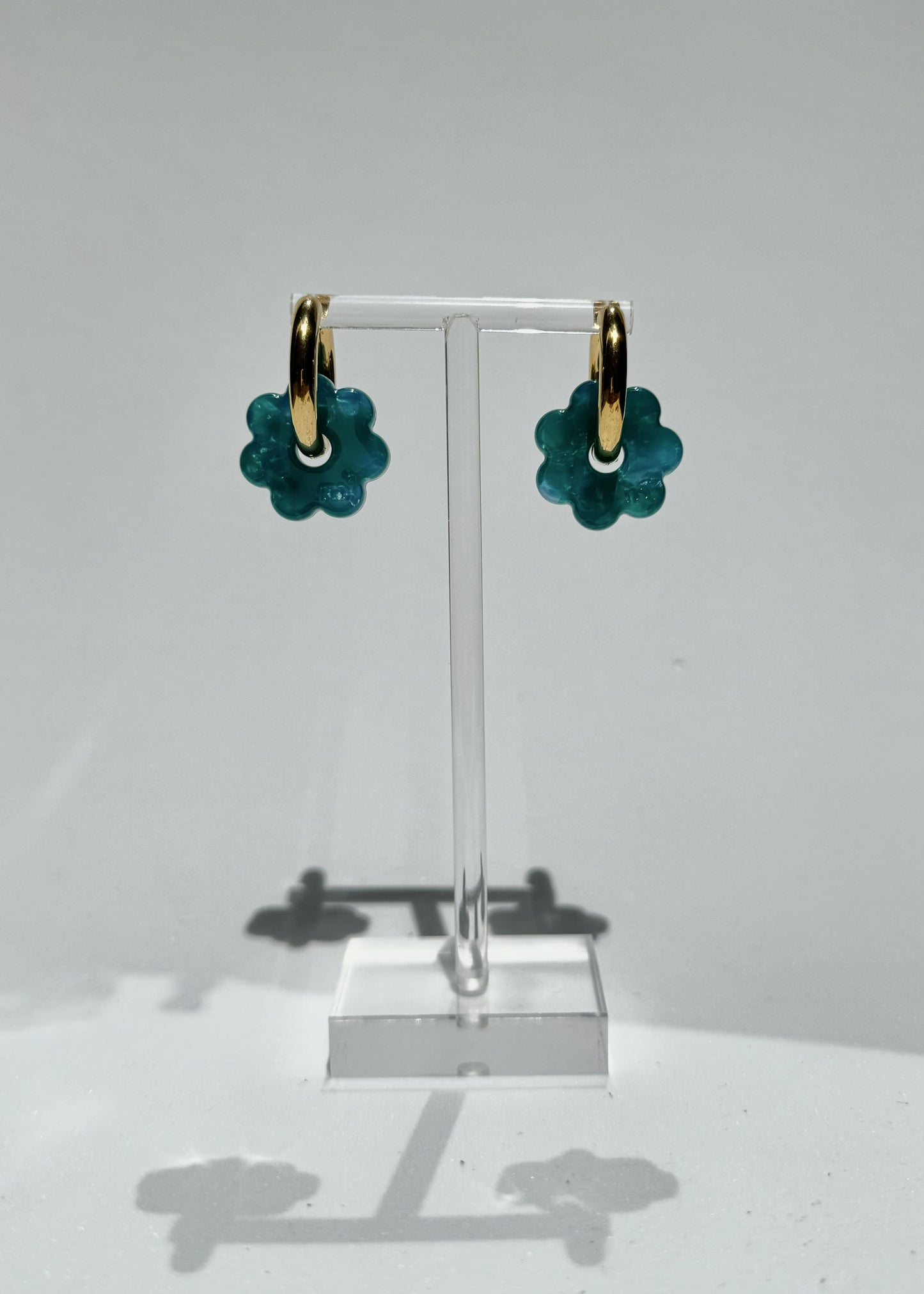 DAISY FLOWERS EARRINGS - TURQUOISE