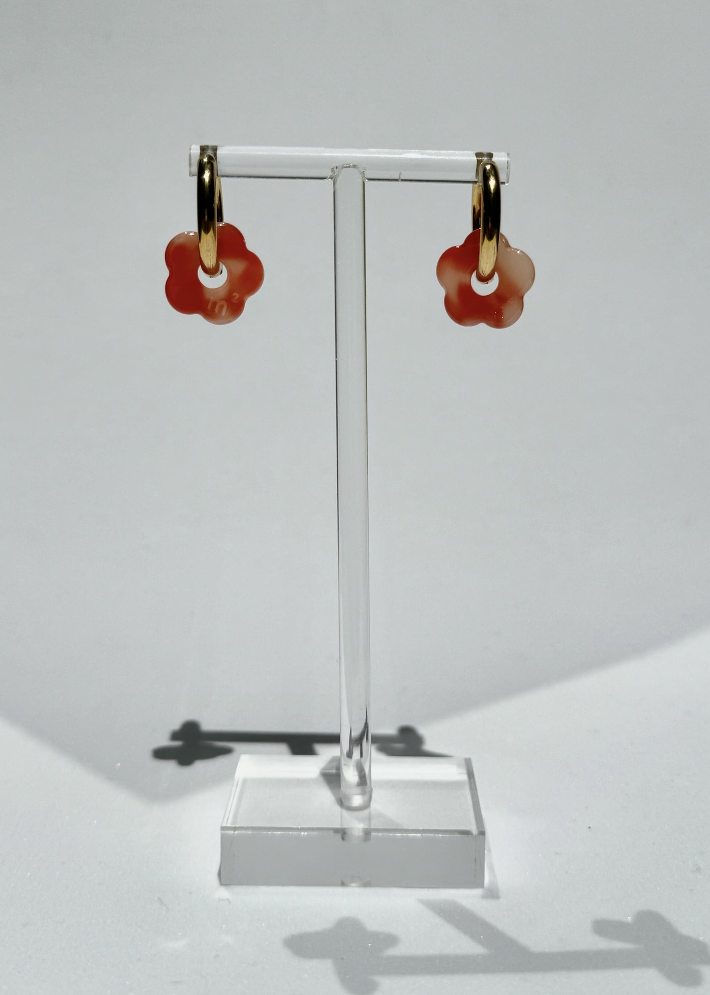 LITTLE FLOWERS EARRINGS - TANGERINE
