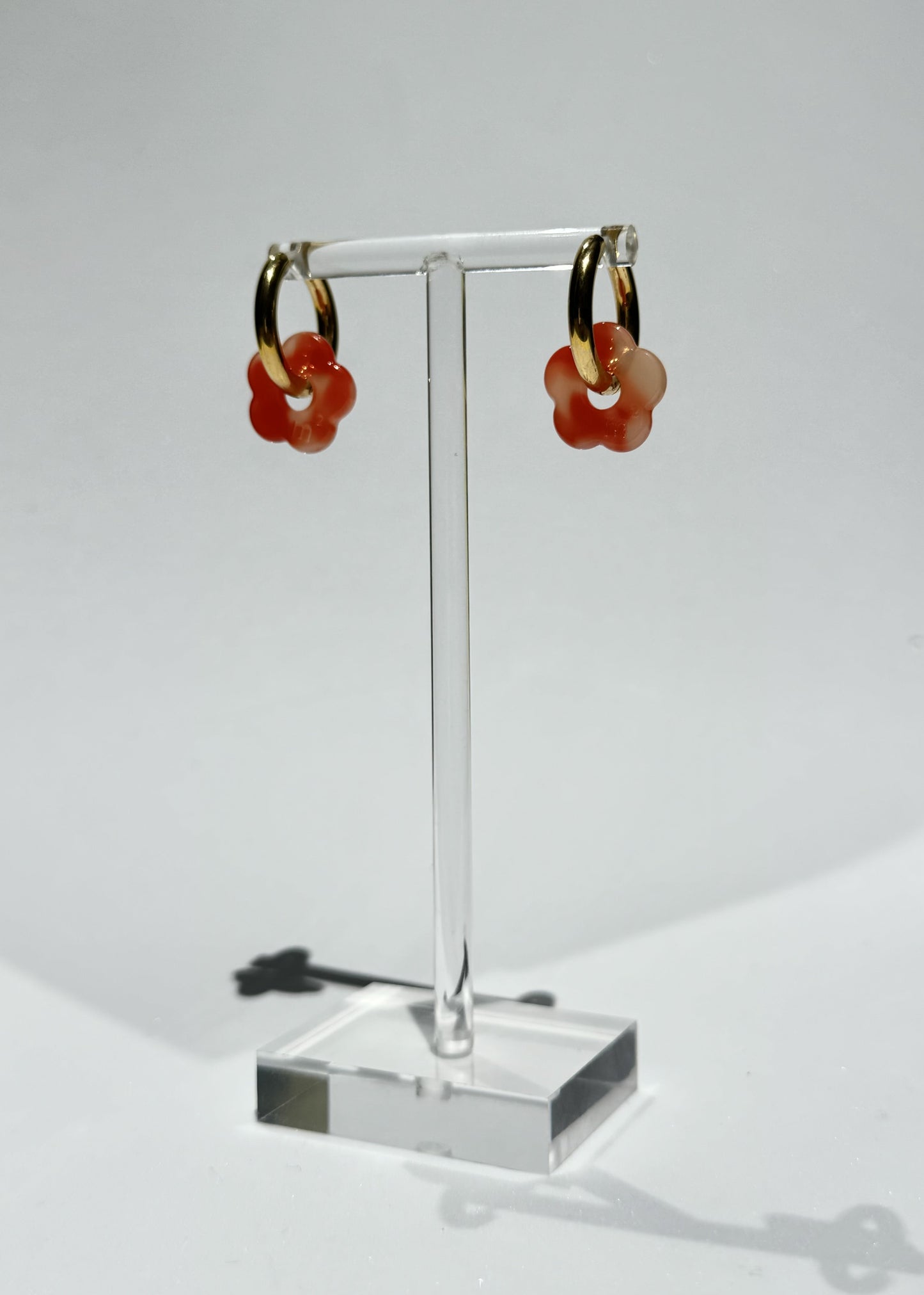 LITTLE FLOWERS EARRINGS - TANGERINE