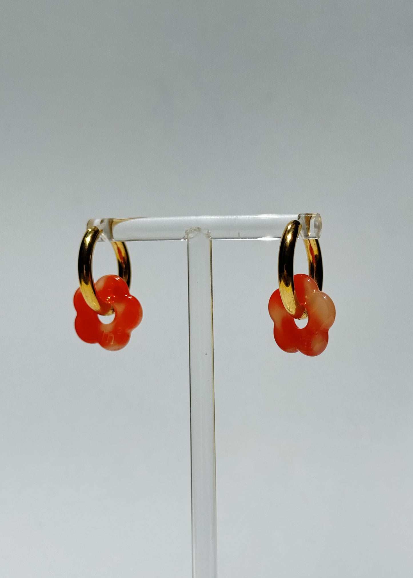 LITTLE FLOWERS EARRINGS - TANGERINE