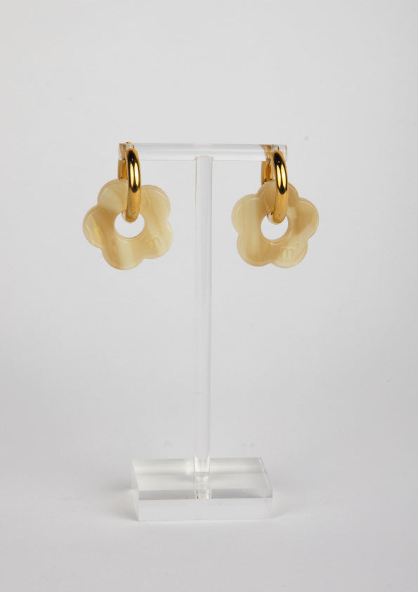 FLOWERS EARRINGS - SAND