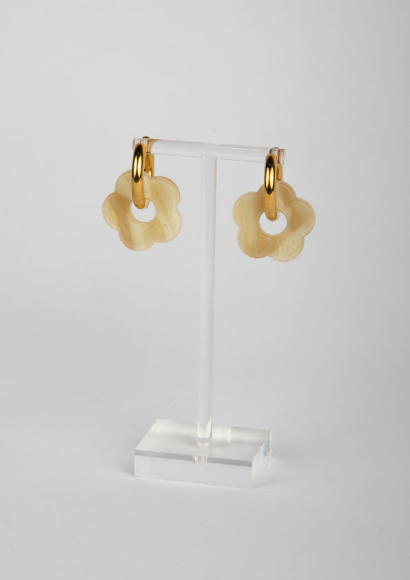 FLOWERS EARRINGS - SAND