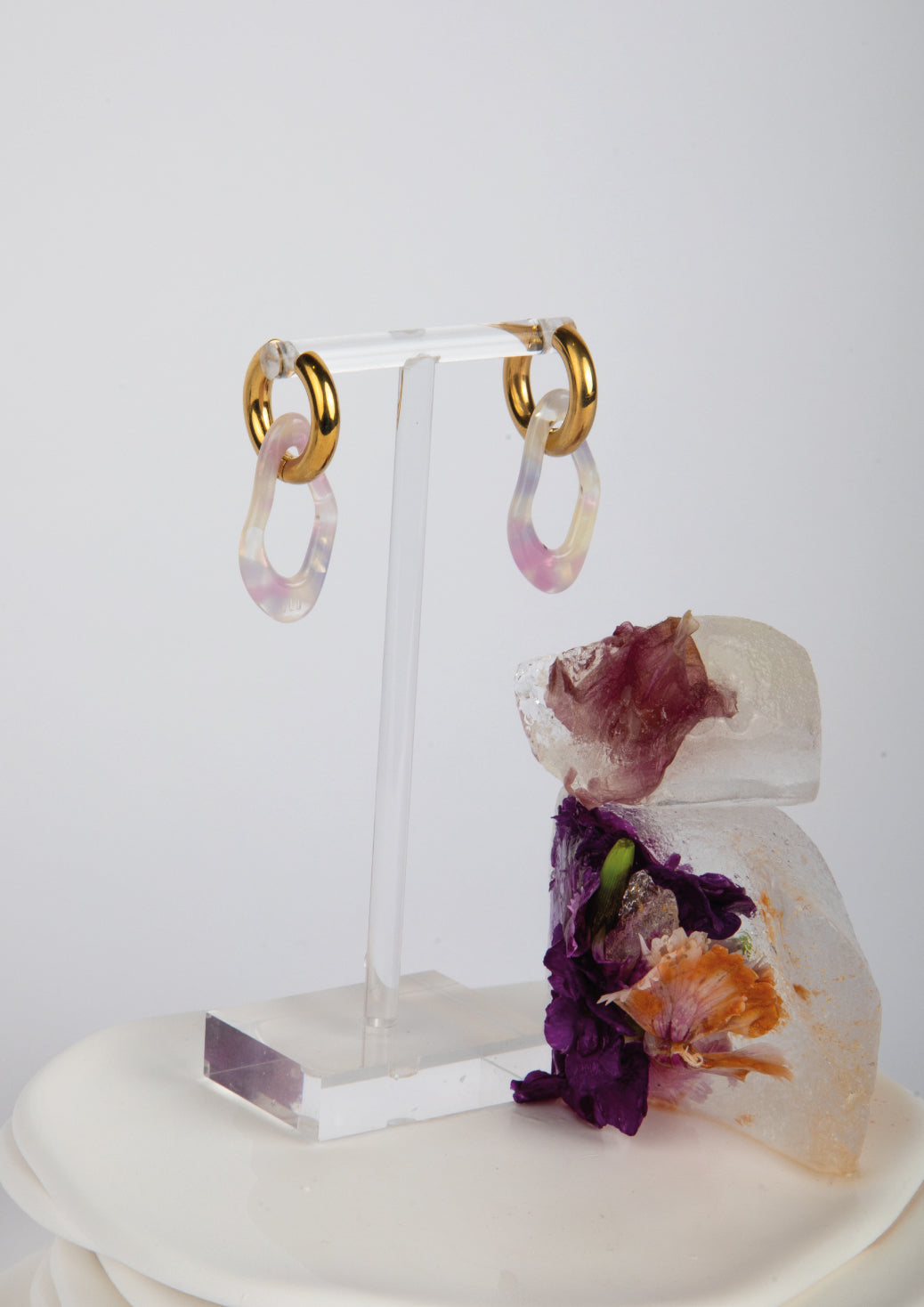 ORGANIC EARRINGS - LILAC MIX