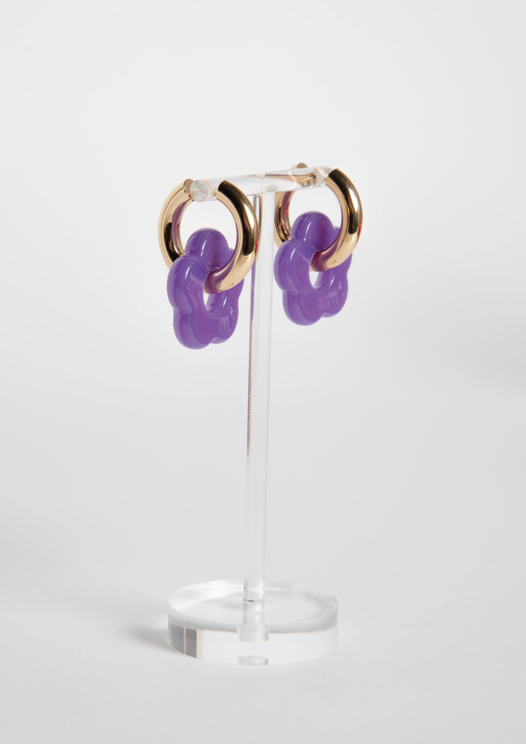 FLOWERS EARRINGS - PURPLE