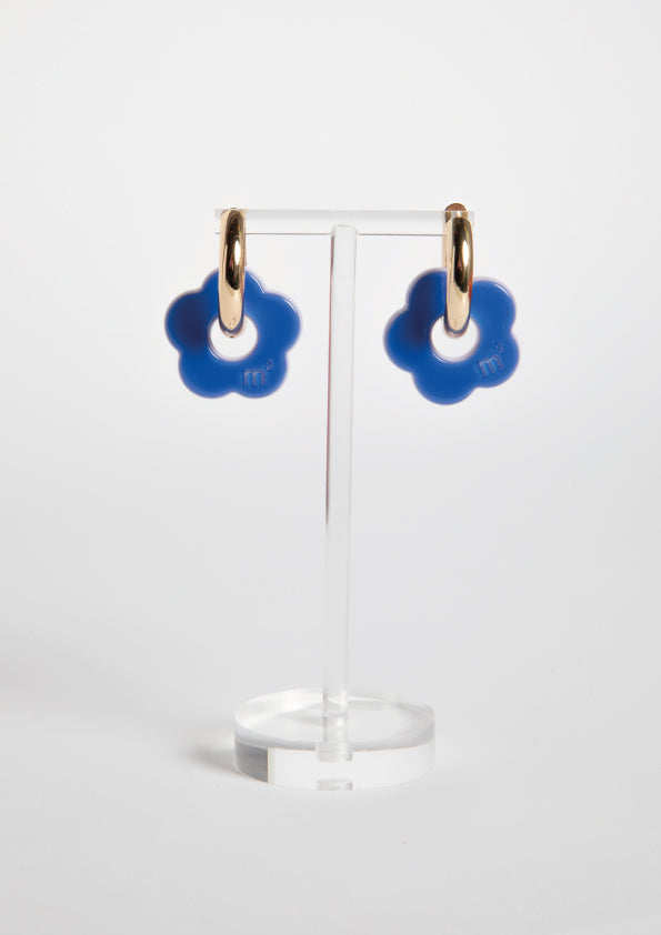 FLOWERS EARRINGS - BLUE