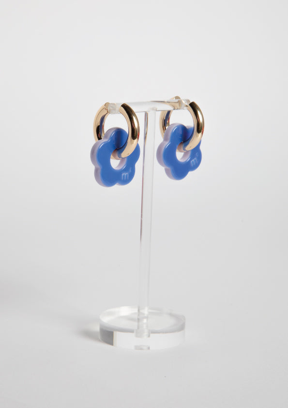 FLOWERS EARRINGS - BLUE