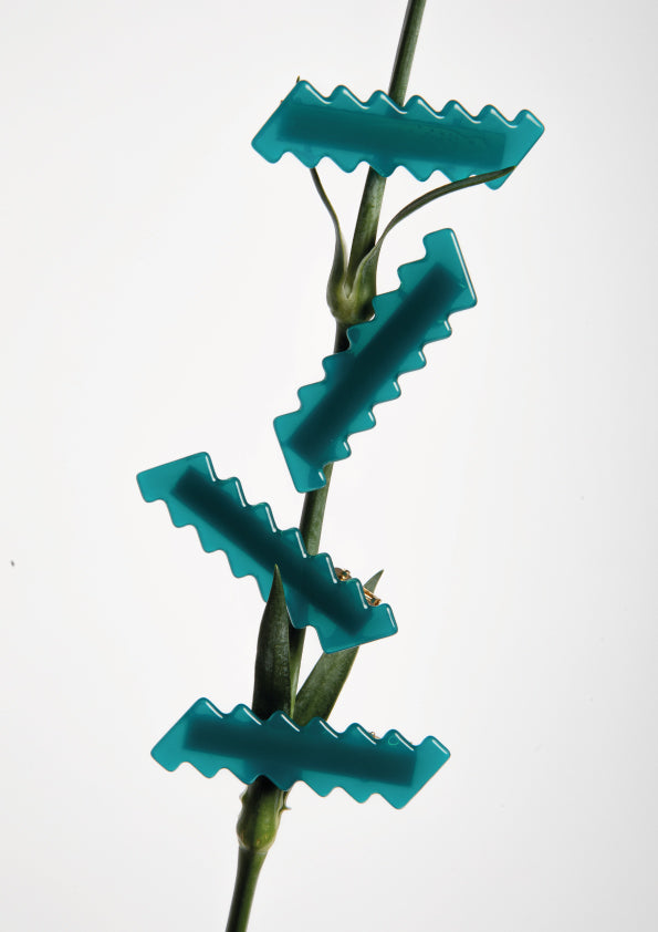 ZIG/ZAG HAIR CLIP - GREEN