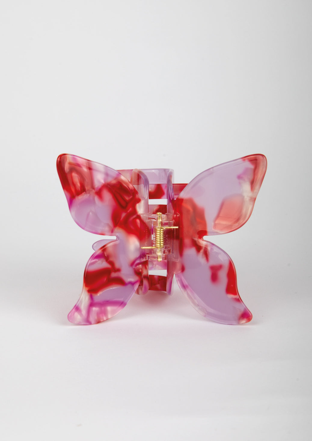 BUBBLEGUM BTFLY CLAW - RED&PINK