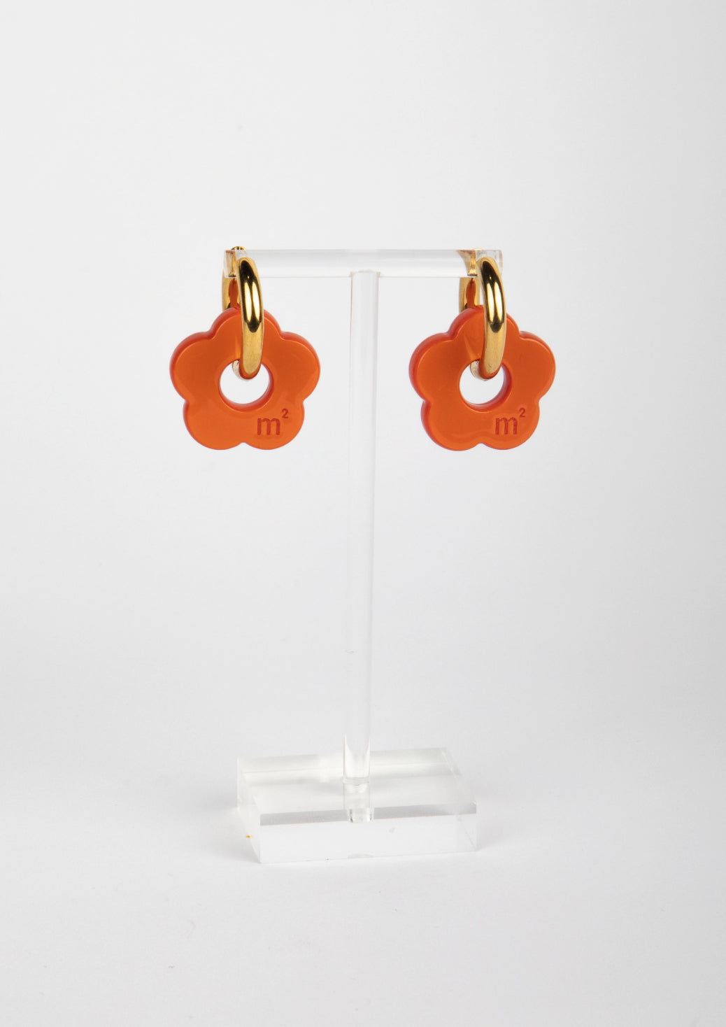 FLOWERS EARRINGS - ORANGE