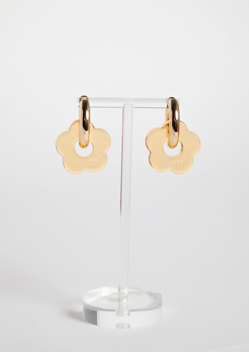 FLOWERS EARRINGS - CLEAR ORANGE