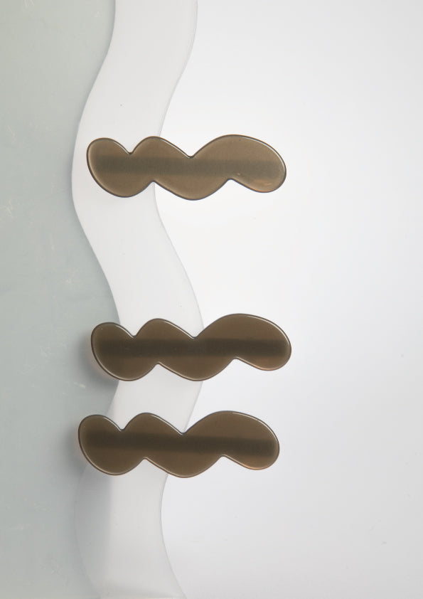 SEA FOAM HAIR CLIP - GREY