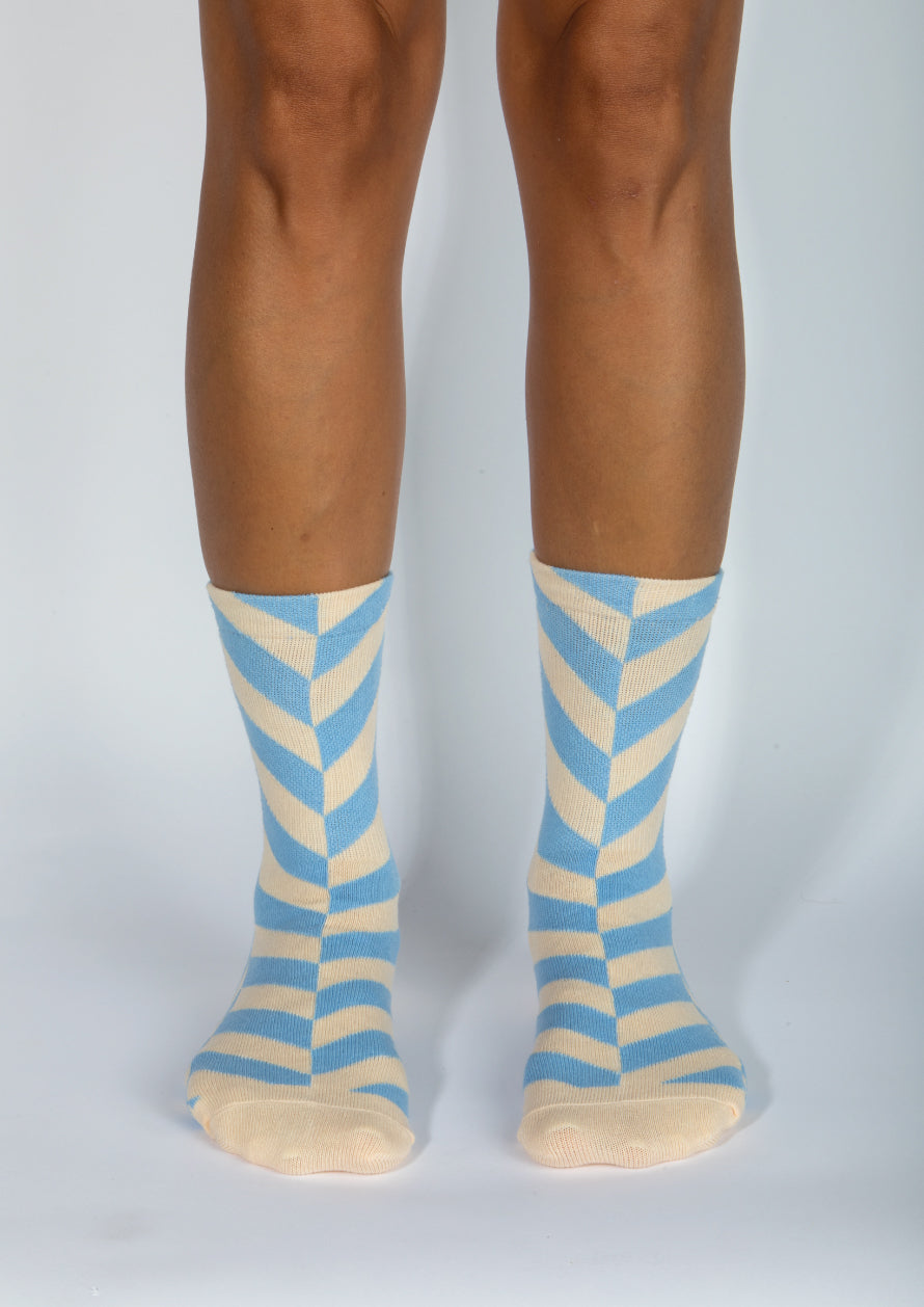 STRIPES SOCKS - LIGHT BLUE