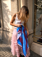 PAÑUELO - blue&burgundy