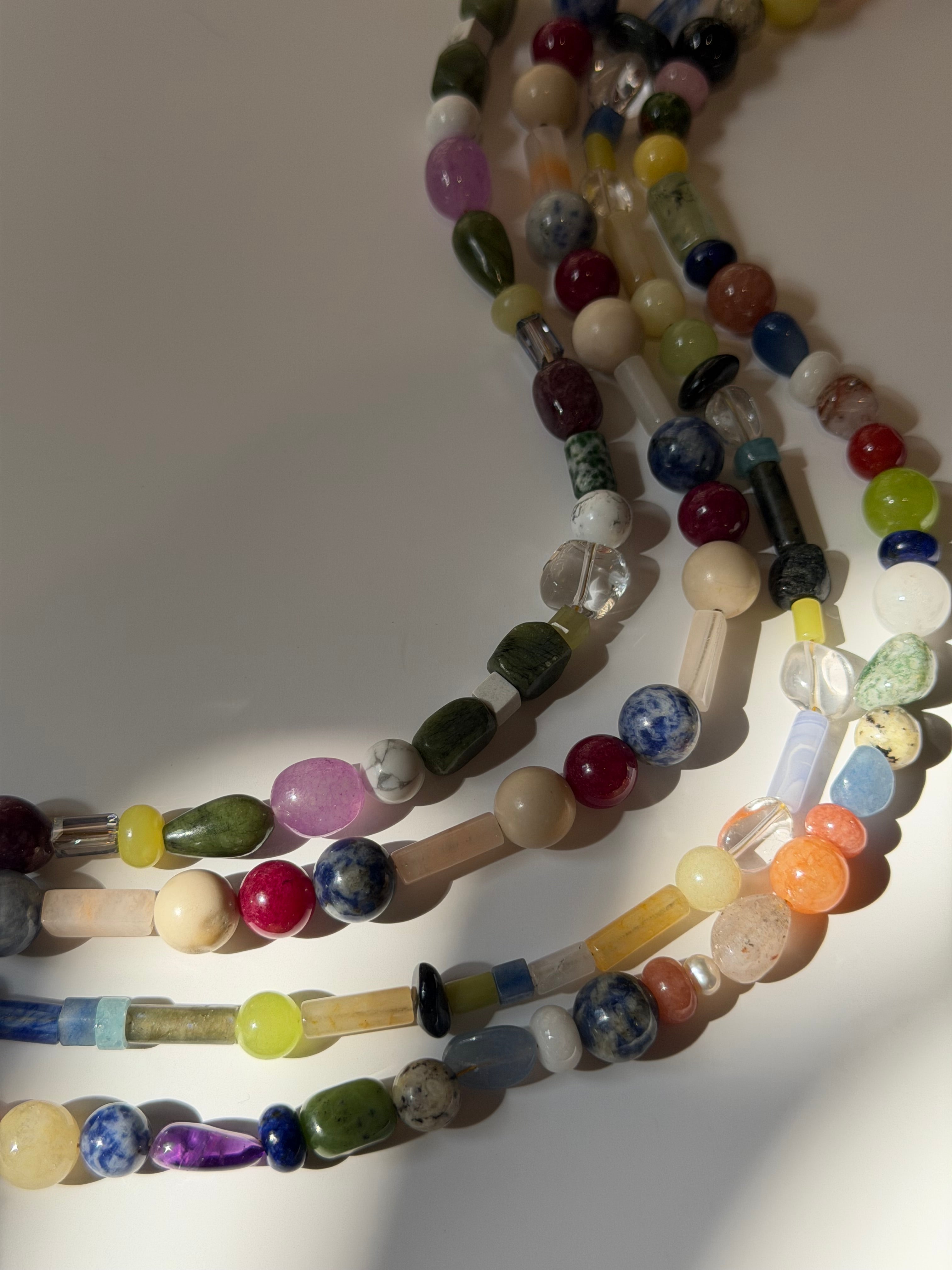 NATURAL STONES NECKLACE - KALEIDOSCOPE