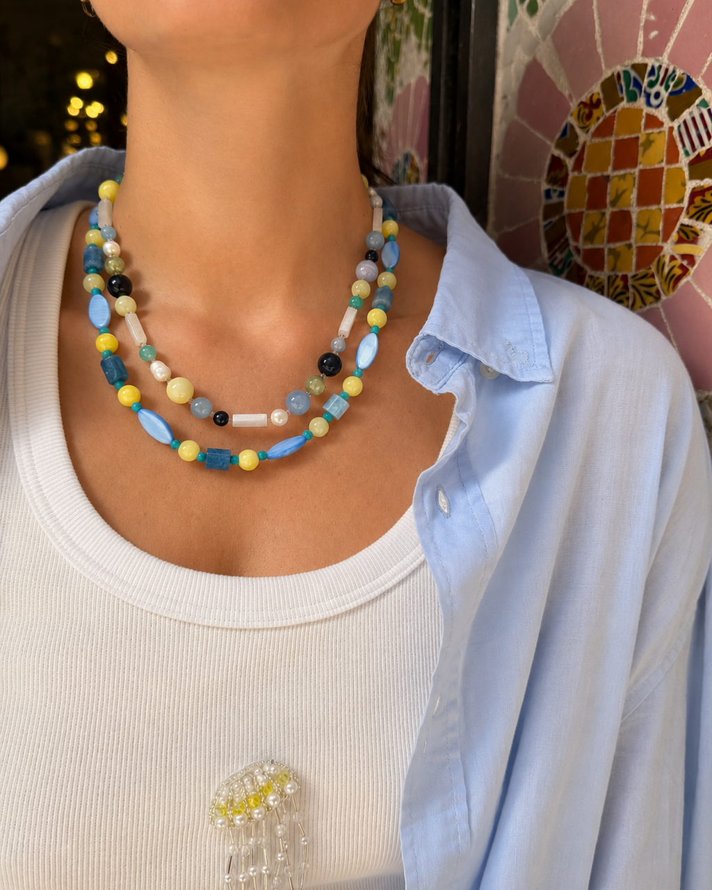 NATURAL STONES NECKLACE - CAPRI DREAM