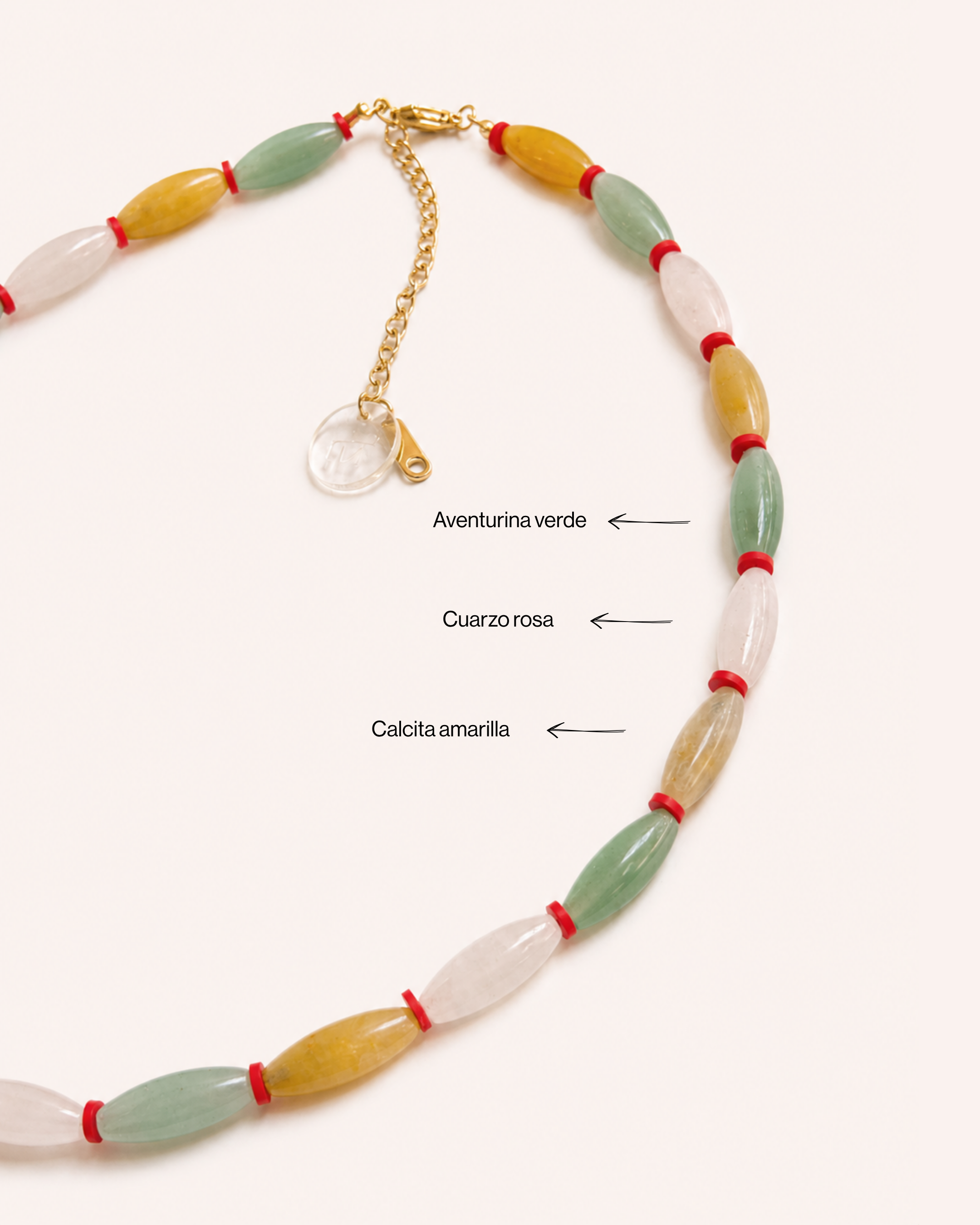 NATURAL STONES NECKLACE - SUNKISSED SORBET