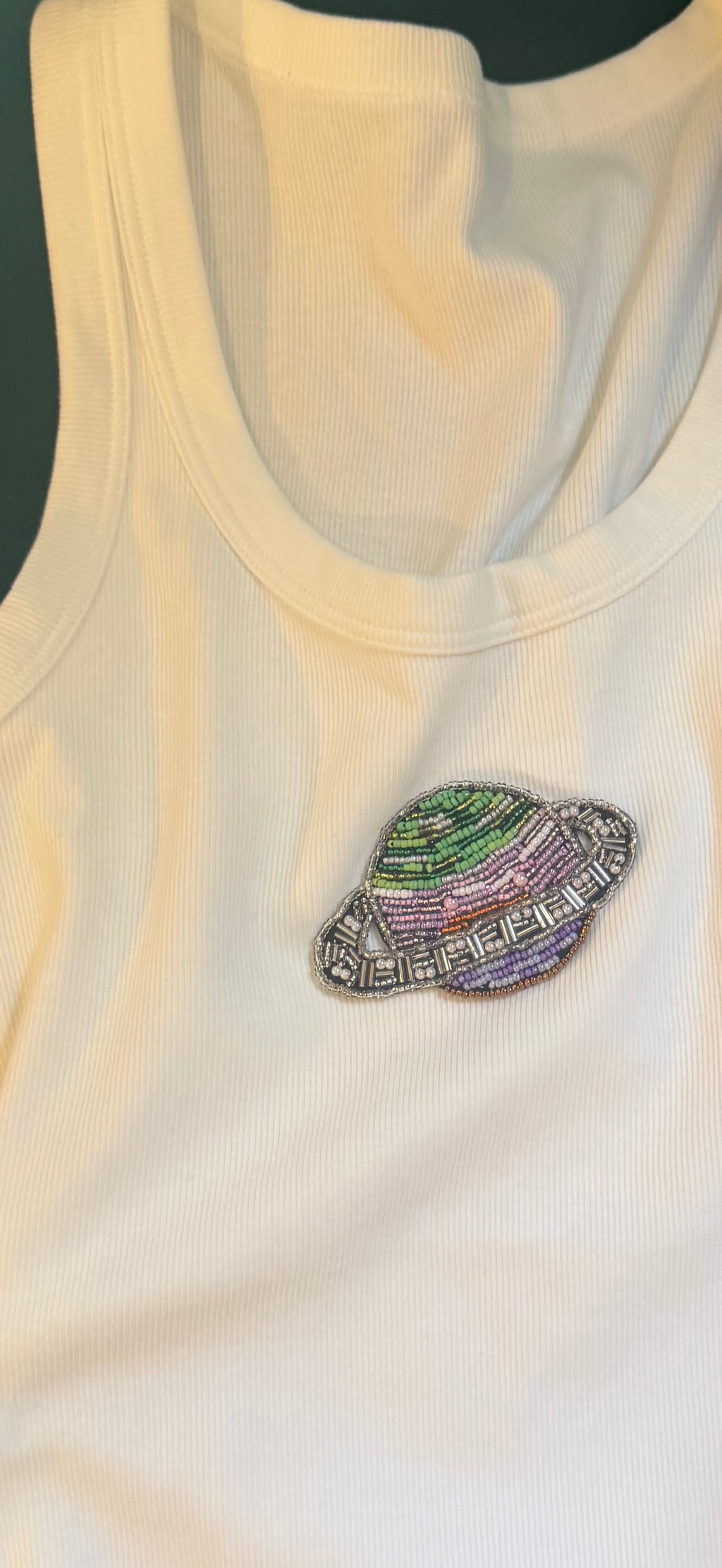 EMBROIDERED TANK TOP - SATURNO