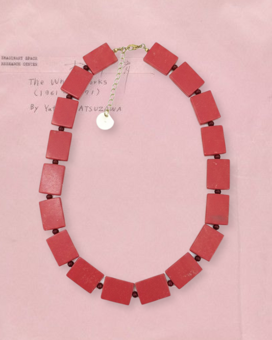 NATURAL STONES NECKLACE - RED