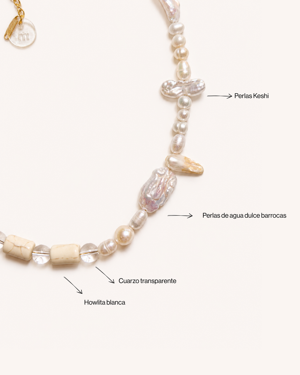 NATURAL STONES NECKLACE - MARINA PEARL