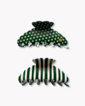 DUAL PRINT CLAW - GREEN&CREAM