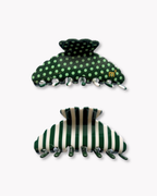 DUAL PRINT CLAW - GREEN&CREAM