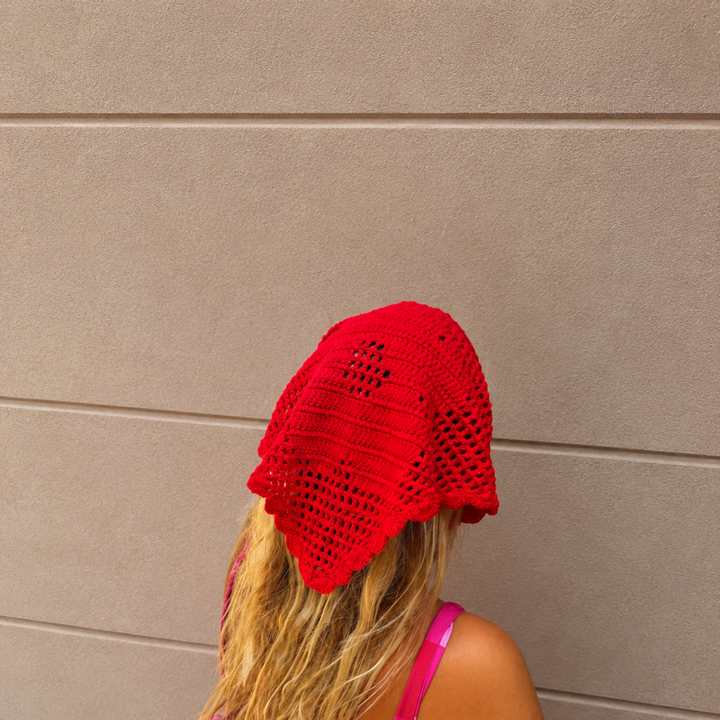 PAÑUELO CROCHET- RED