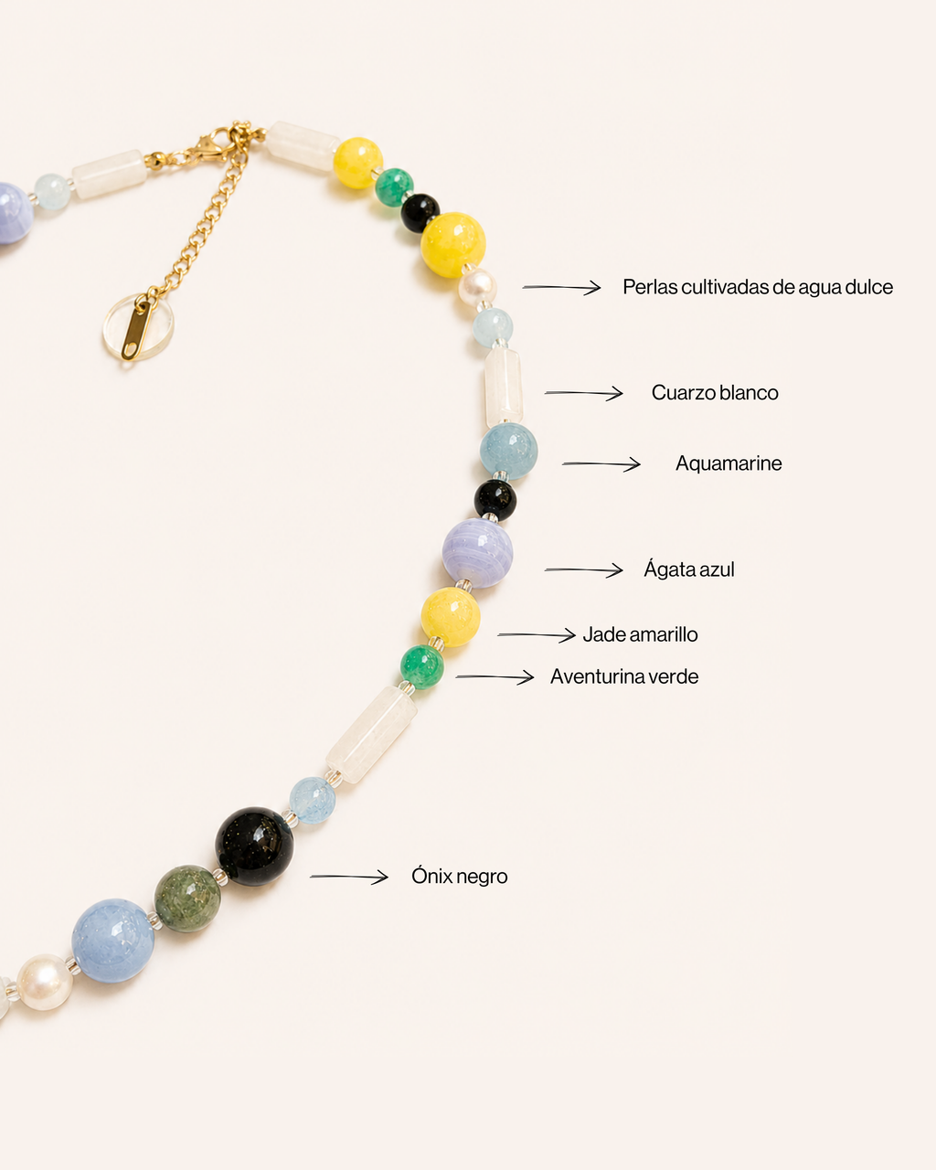 NATURAL STONES NECKLACE - ISOLA DI ISCHIA
