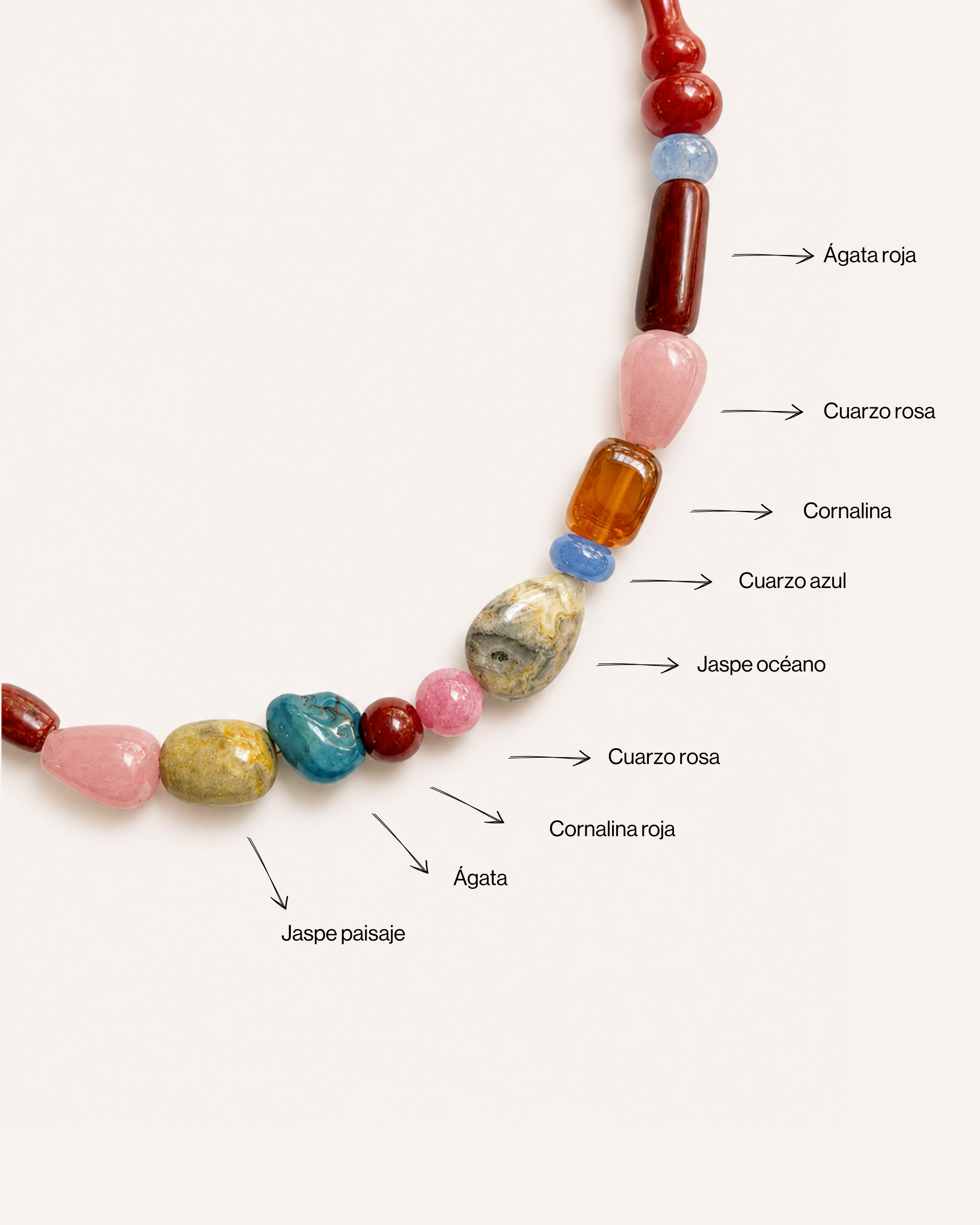 NATURAL STONES NECKLACE - AMALFI MOSAIC