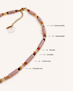 NATURAL STONES NECKLACE - DESERT ROSE