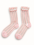 SHEER SOCKS - STRIP PINK
