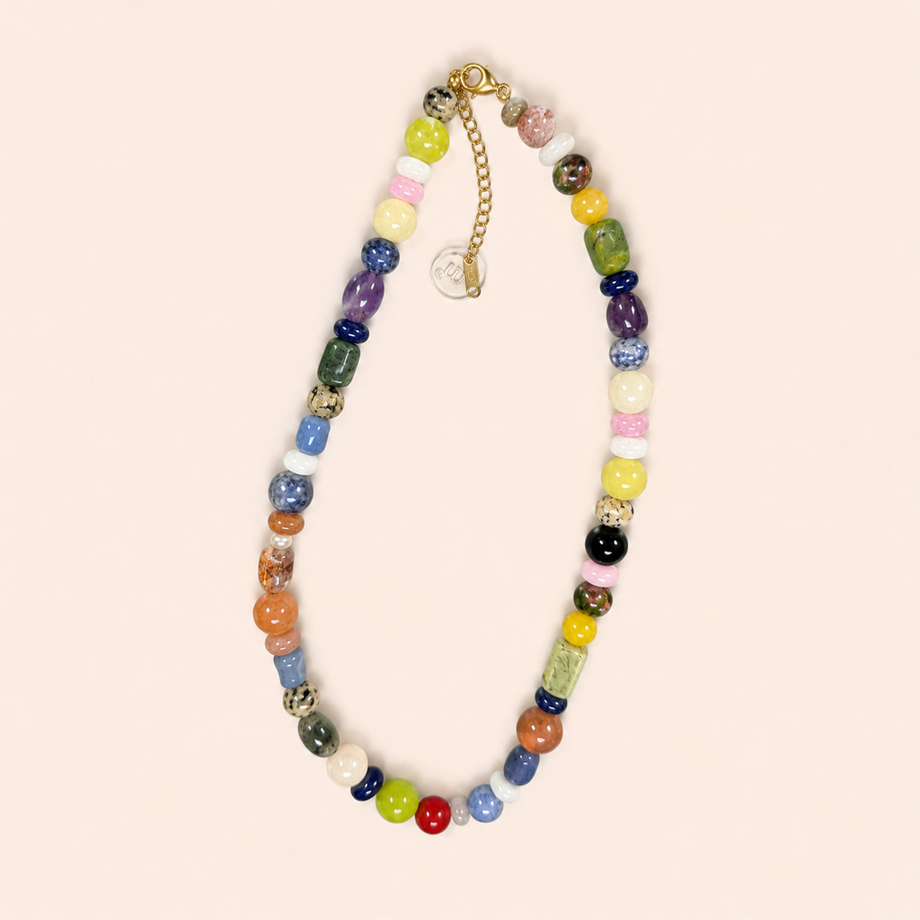 NATURAL STONES NECKLACE - KALEIDOSCOPE