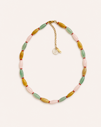 NATURAL STONES NECKLACE - SUNKISSED SORBET