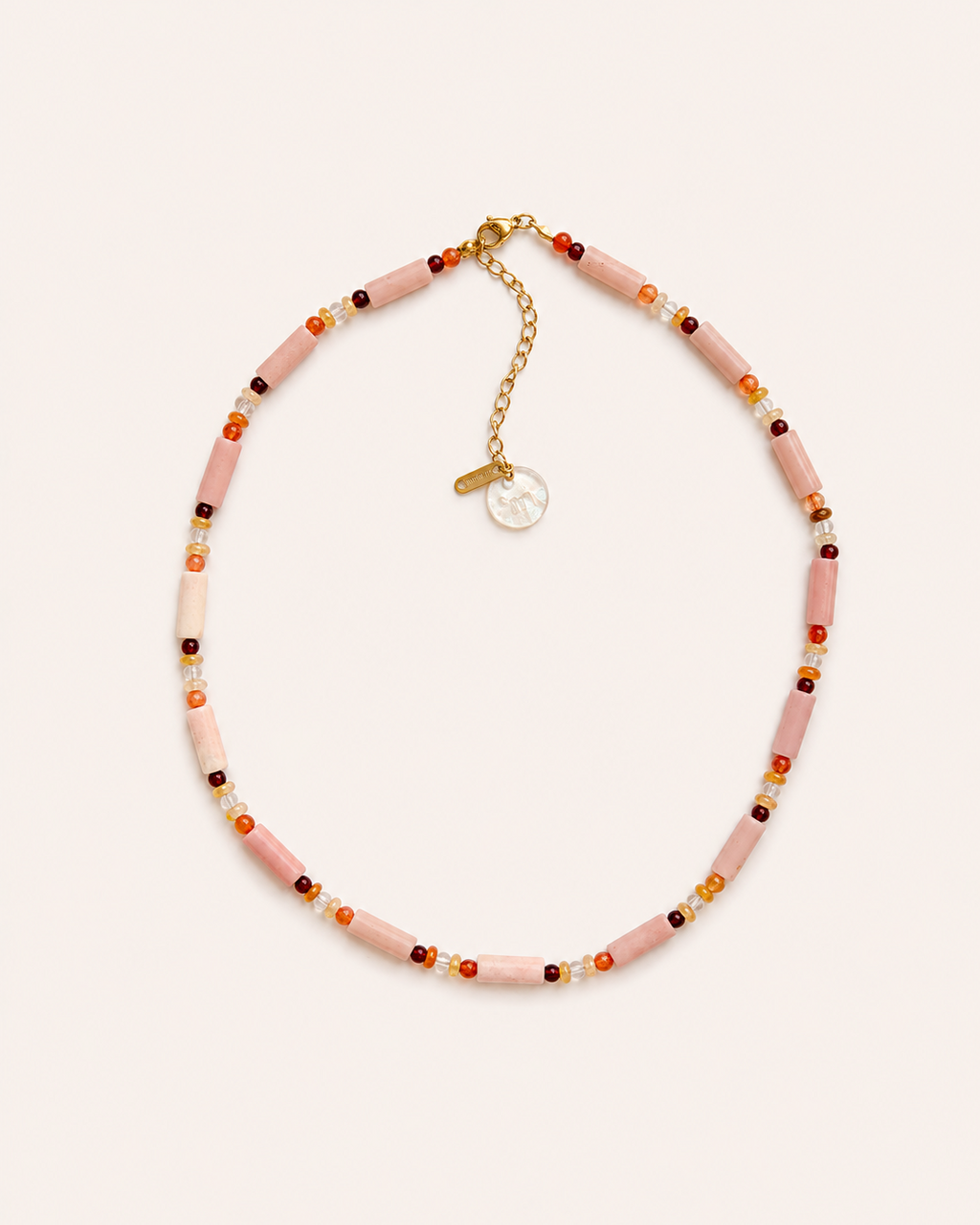 NATURAL STONES NECKLACE - DESERT ROSE