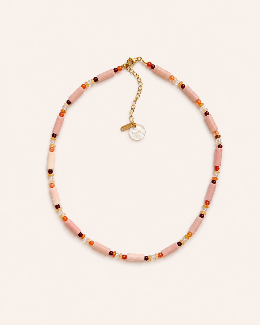 NATURAL STONES NECKLACE - DESERT ROSE