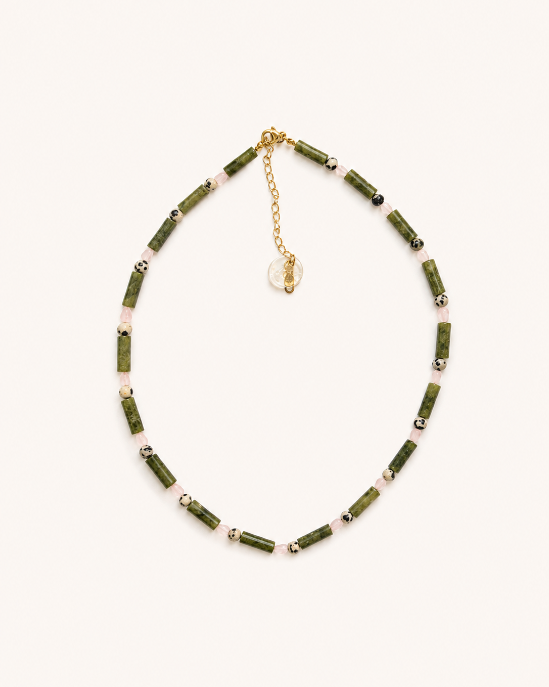 NATURAL STONES NECKLACE - COASTAL MIST
