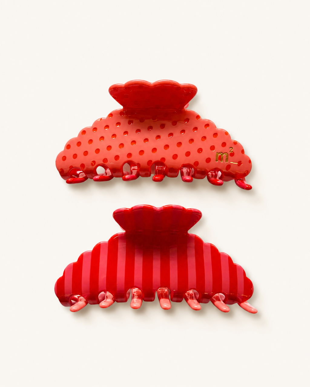 DUAL PRINT CLAW - RED&PINK
