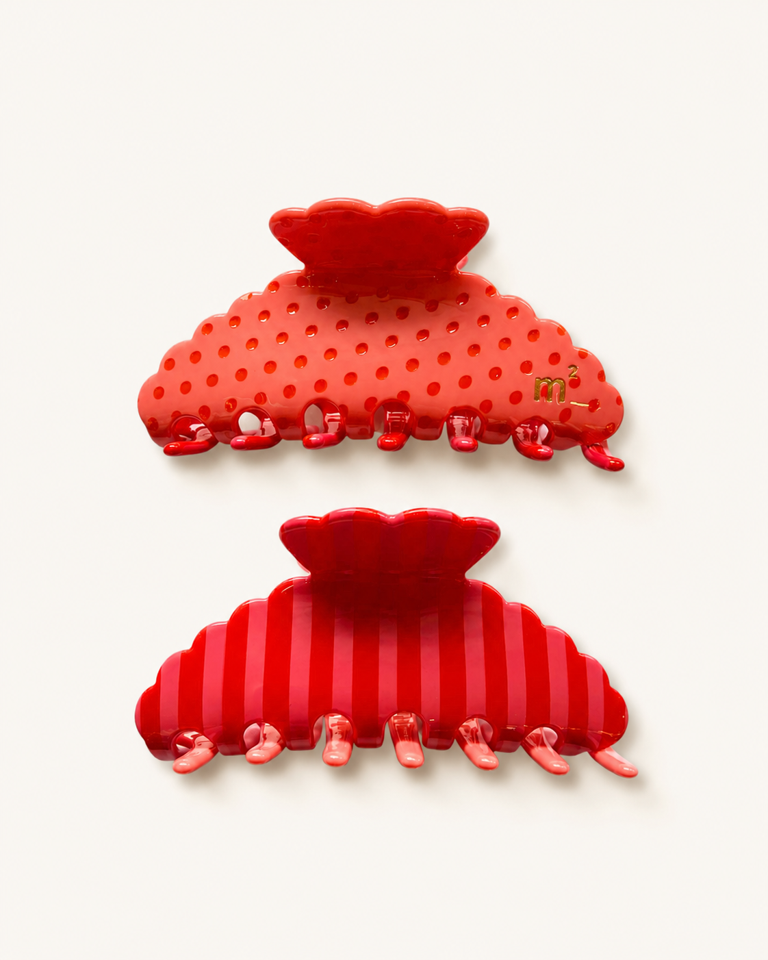 DUAL PRINT CLAW - RED&PINK