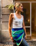 EMBROIDERED TANK TOP - BLUE JELLYFISH