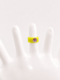 HALF STONE RING -GREEN/PINK