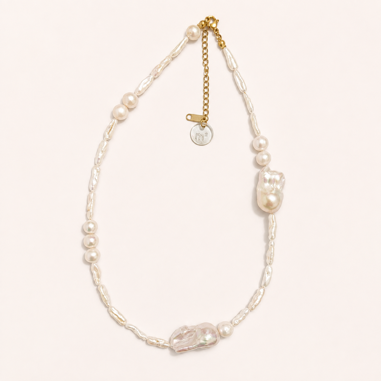NATURAL STONES NECKLACE - SEA PEARL